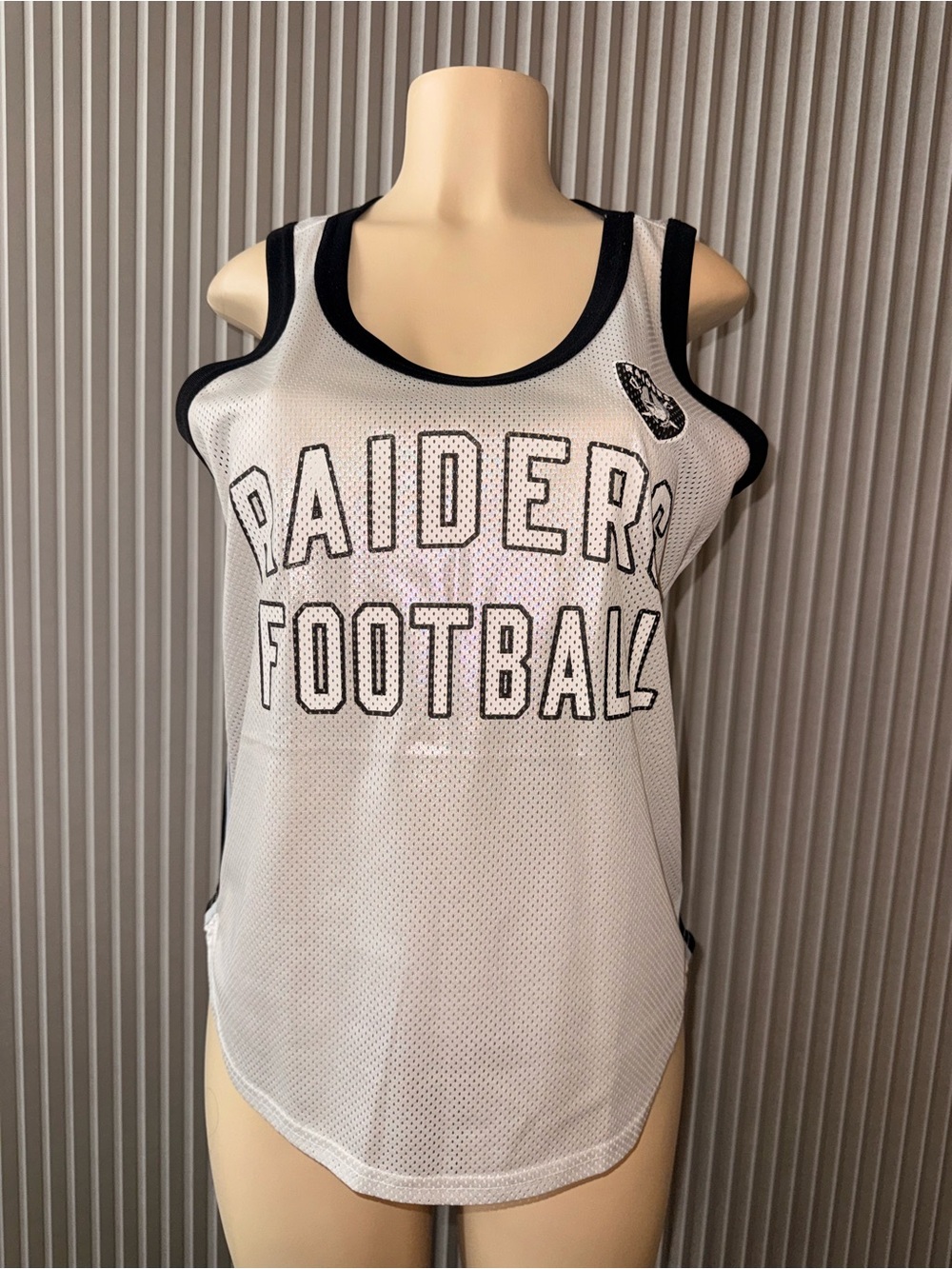 NFL White & Black Mesh Women's Team Apparel Tank